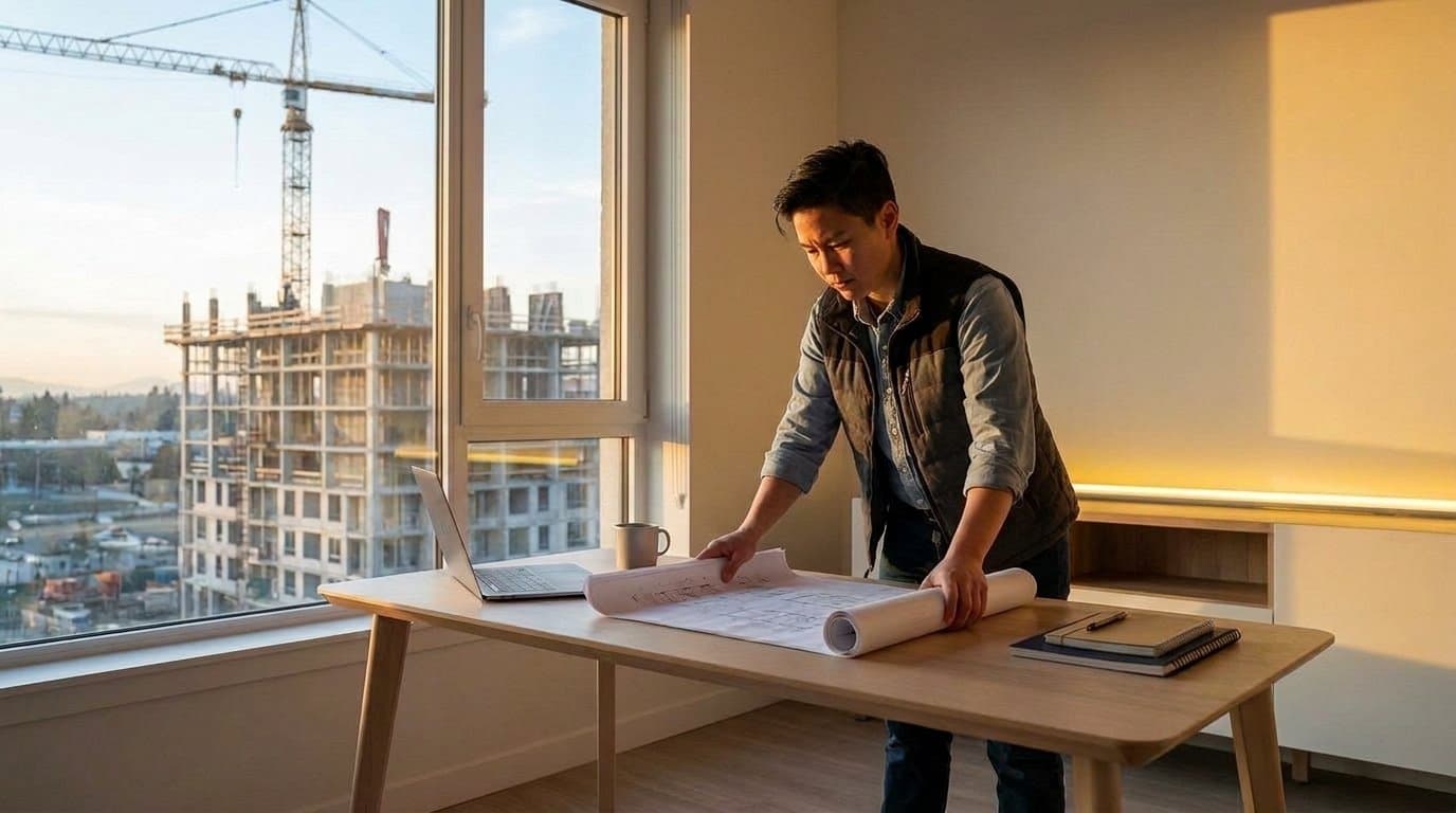 A newcomer organising plans to start a construction business